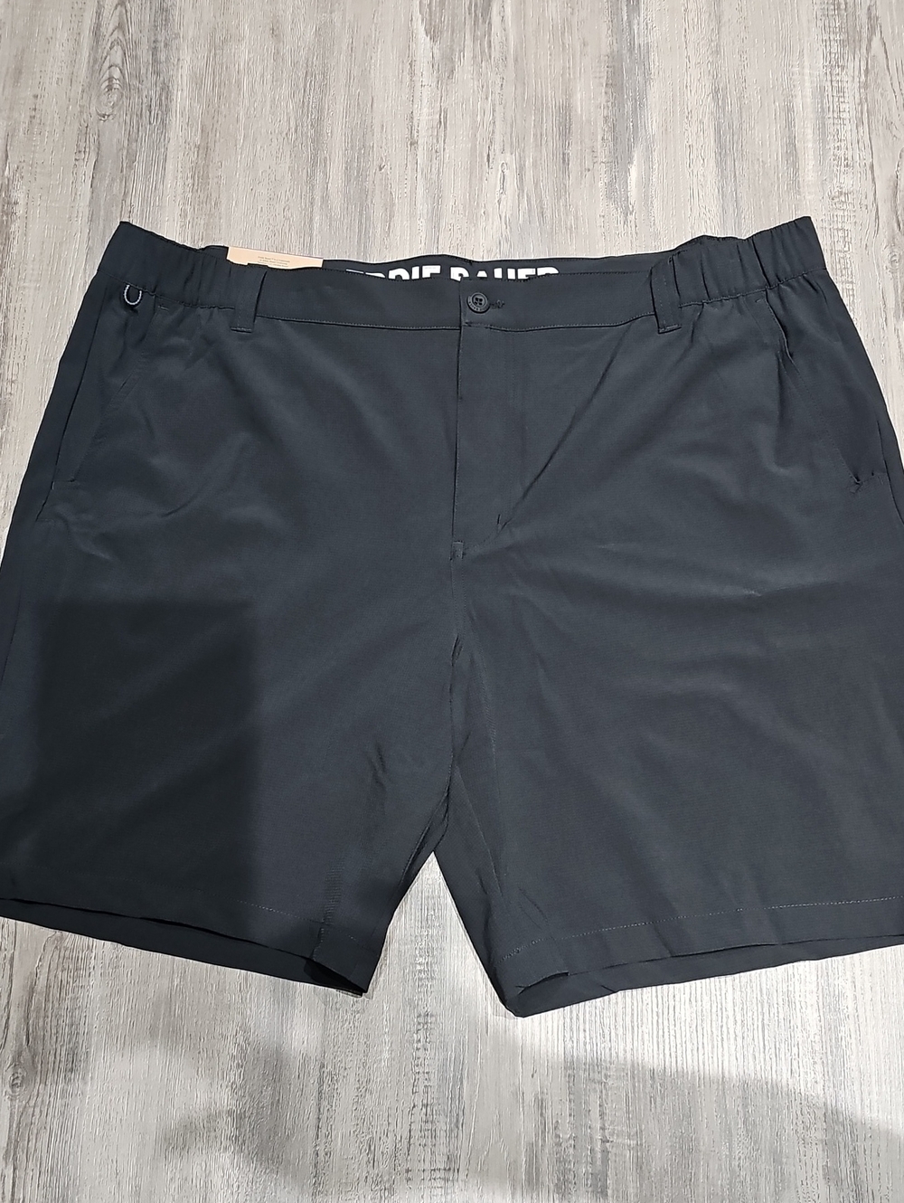Eddie Bauer Black Men's Flat-Front Performance Shorts